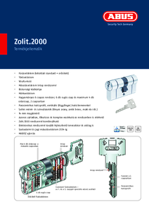 ABUS Zolit.2000 hengerzárbetét és zárrendszer - általános termékismertető